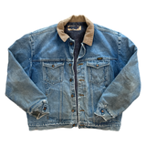 WRANGLER 80s Vintage Western Blanket Lined Denim Jacket SZ XL