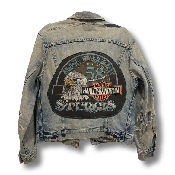 LEVI'S Vintage Harley Davidson Patchwork Jacket SZ M