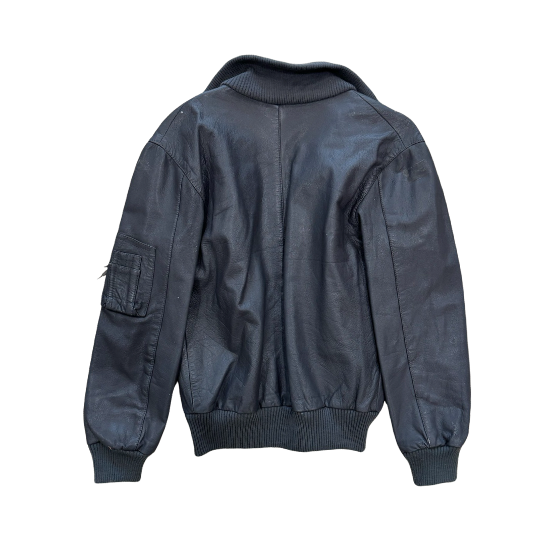 ナ*害様 Skins West ☆本革☆ leather ‘bomber jac ZW COLLECTION LIMITED EDITION 100% LEATHER BOMBER JACKET