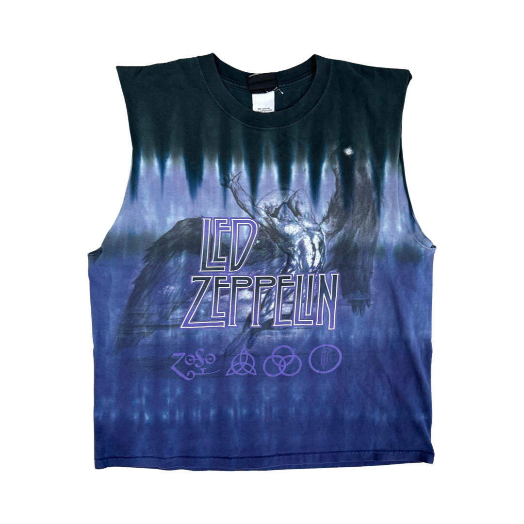 LED ZEPPELIN Vintage Liquid Blue Muscle Tank SZ M – All That