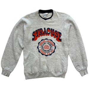 SYRACUSE Vintage Double Collar Crewneck Sweatshirt SZ M