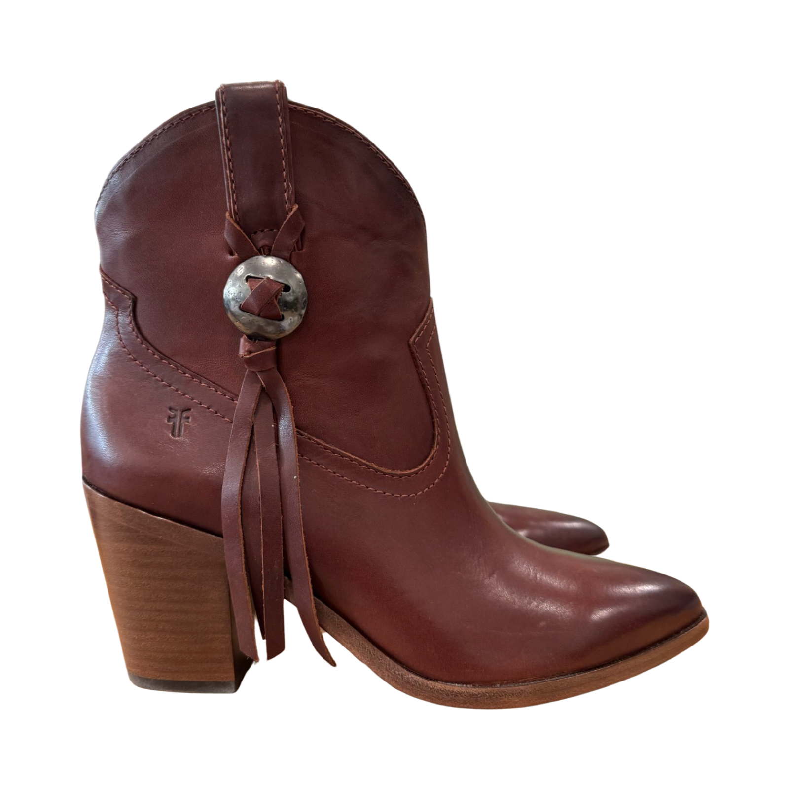 Frye Faye Concho Short Booties Sz 8M