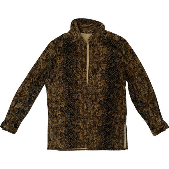 VINTAGE Snakeskin Button Down SZ M