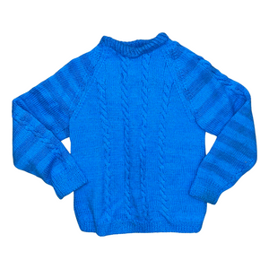 VINTAGE 90's Wool Striped Blue Sweater SZ 5T