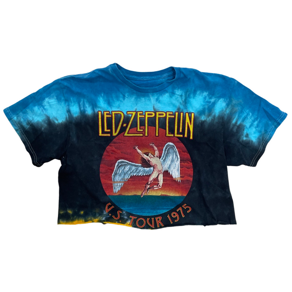 LED ZEPPELIN Cropped Band Tee SZ M