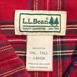 LL BEAN Flannel SZ XXL Tall