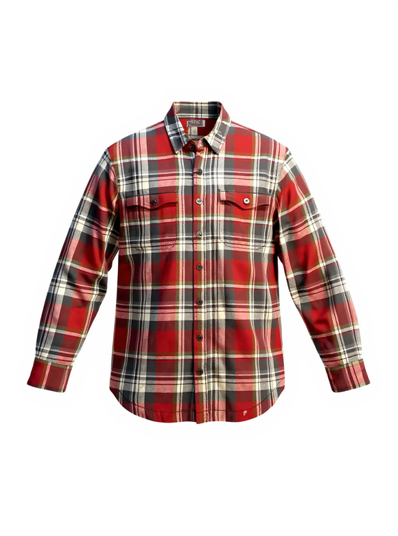 DULUTH TRADING CO Work Flannel SZ L Tall