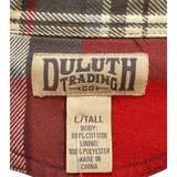 DULUTH TRADING CO Work Flannel SZ L Tall