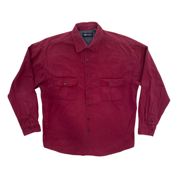 faded glory dress shirts Faded Glory Shirt Mens Large 42 44 Plaid Casual Button Front Pockets Gorpcore