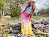 LACEY PARKER Neon Feathered Dress/Skirt XS