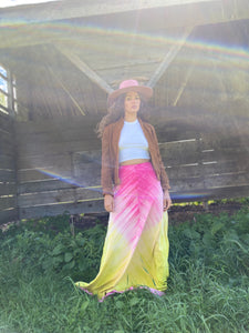 LACEY PARKER Neon Feathered Dress/Skirt XS
