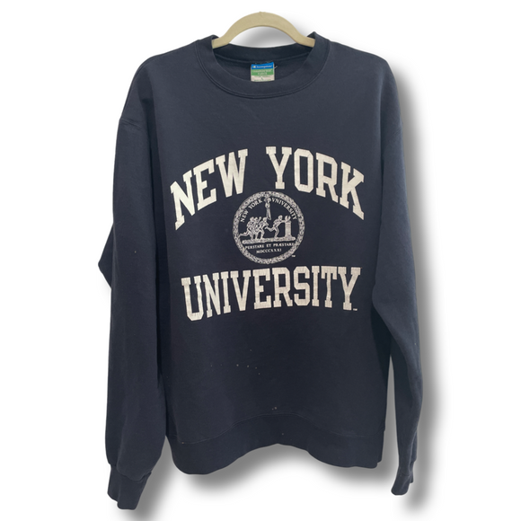 NYU Vintage Champion Crewneck Sweatshirt SZ L